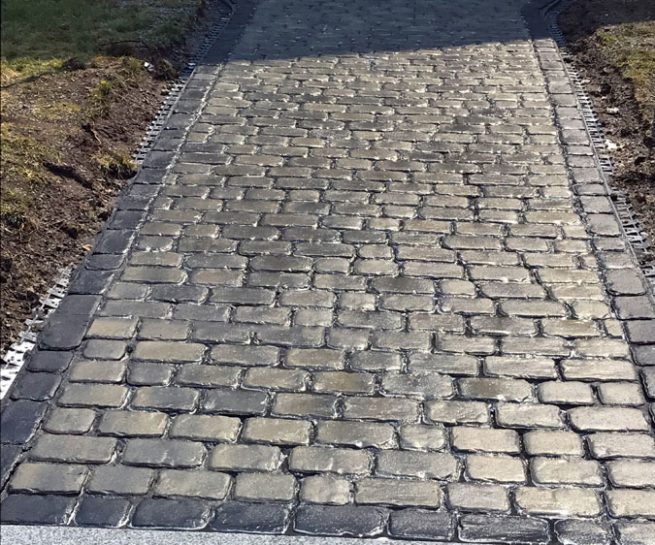 Stamped Concrete Walkway