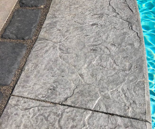 Stamped Concrete Coping