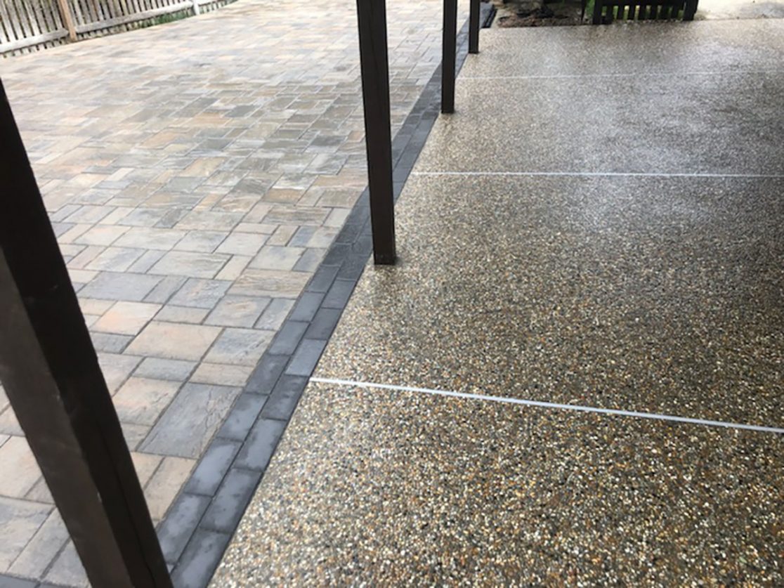 Exposed aggregate pavers seacoast concrete