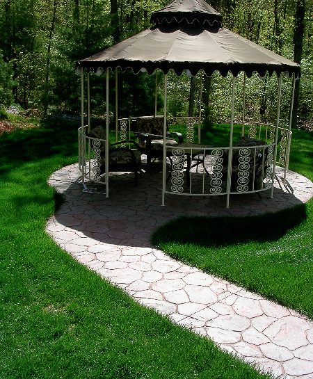 Stamped Concrete Walkway