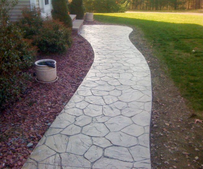 Stamped Concrete Walkway