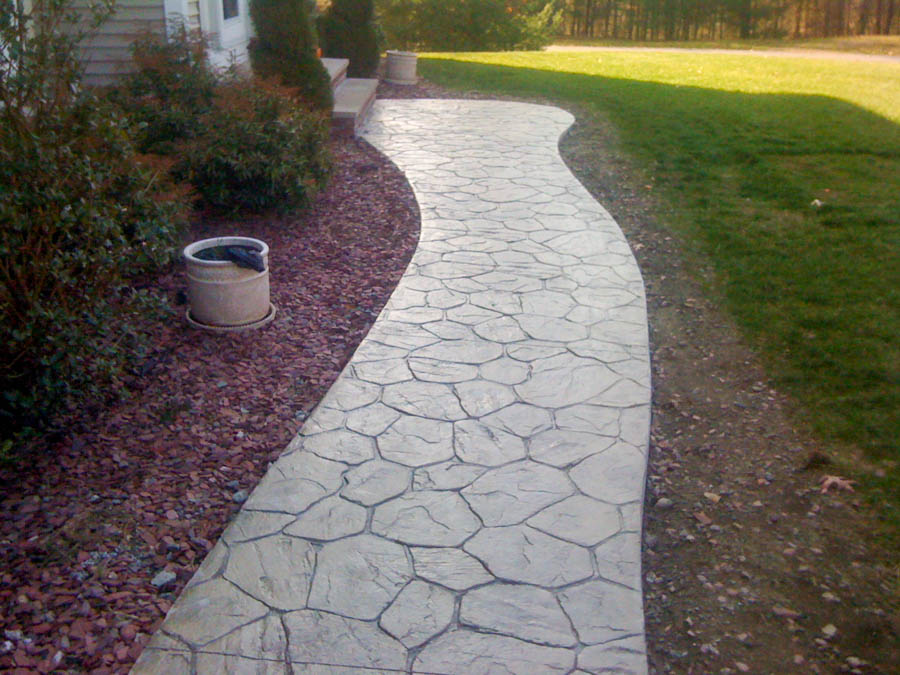 Stamped Concrete Walkway